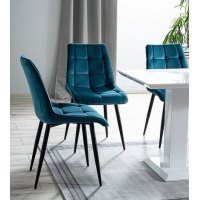 Scaun Tapitat CHIC MATT VELVET Genarom SN Turquoise / Tap 77